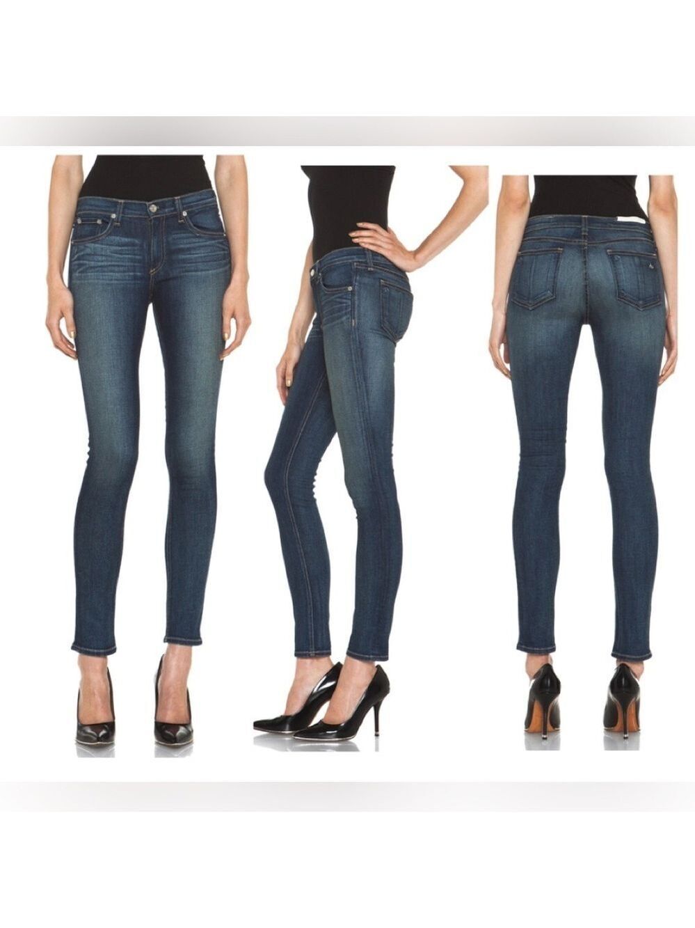 Rag & Bone The Skinny Jeans in a medium wash Sz 25